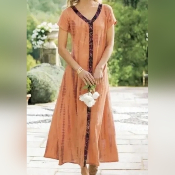 Soft Surroundings  NWT Sunset Bali Maxi Dress size small. - Picture 1 of 12